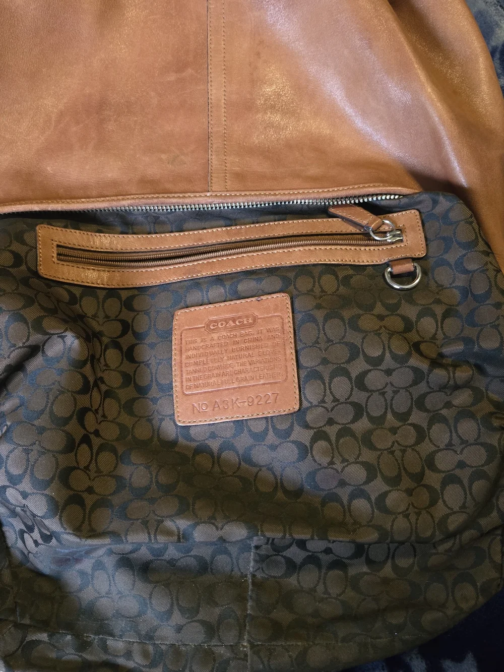 Y2k Coach Brown Leather Hobo Shoulder Bag - Women 9227
